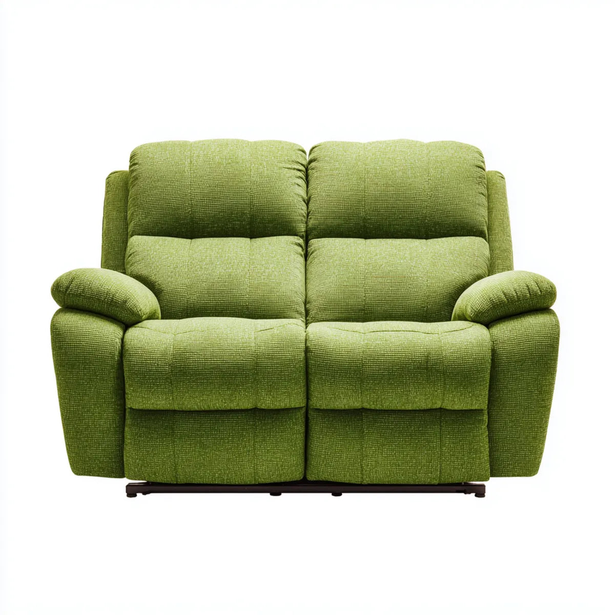 Canapé relax inclinable 2 places vert en polyester droit 160 x 95 x 100 cm