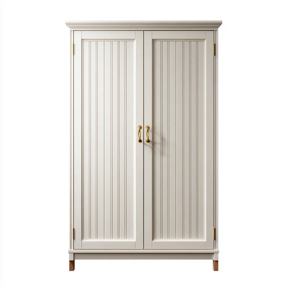 Armoire de chambre 2 portes battantes blanc cassé 110 x 55 x 210 cm MDF rectangulaire