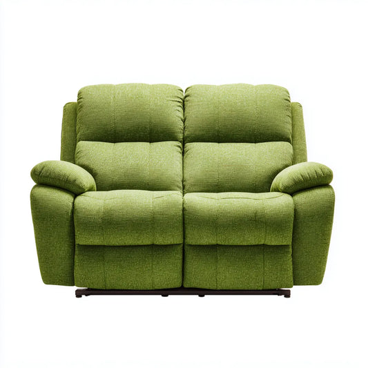 Canapé relax inclinable 2 places vert en polyester droit 160 x 95 x 100 cm